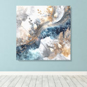 Winter Alcohol Ink Art Wrapped Canvas Afdruk (Insitu (Houten vloer))