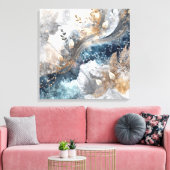 Winter Alcohol Ink Art Wrapped Canvas Afdruk (Insitu (Woonkamer))