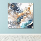 Winter Alcohol Ink Art Wrapped Canvas Afdruk (Insitu (Houten vloer))