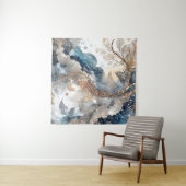 Winter Alcohol Ink Kunst Tapestry Wandkleed (In situ)