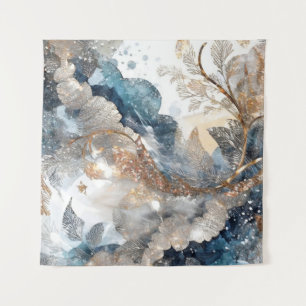 Winter Alcohol Ink Kunst Tapestry Wandkleed