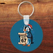 Winter Alert Penguins Who Say 67 Six Seven Meme Ch Sleutelhanger (Voorkant)