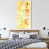 Winter Alfons Mucha Art Nouveau Canvas Afdruk (Insitu (Slaapkamer))