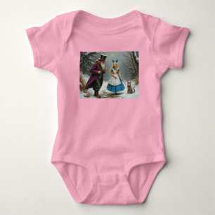 Winter Alice baby roze bodywarmer Romper