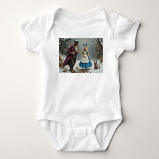 Winter Alice baby witte body Romper (Voorkant)
