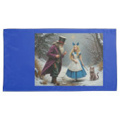Winter Alice blauw King kussenslopen paar (Voorkant-Rechts)