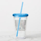 Winter Alice blauwe acryl tumbler Acryl Drinkbeker (Achterkant)