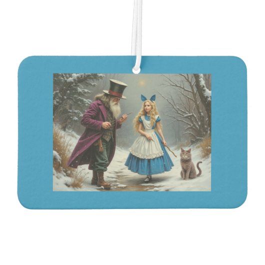 Winter Alice blauwe auto luchtverfrisser (Achterkant)