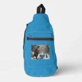 Winter Alice blauwe draagtas rugzak (Voorkant)