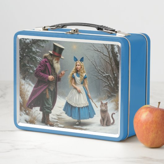 Winter Alice blauwe lunchbox (In situ)