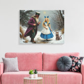 Winter Alice canvas print (Insitu (Woonkamer))