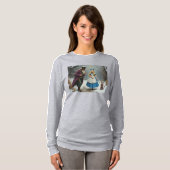 Winter Alice dames grijs T-shirt met lange mouwen (Voorkant volledig)