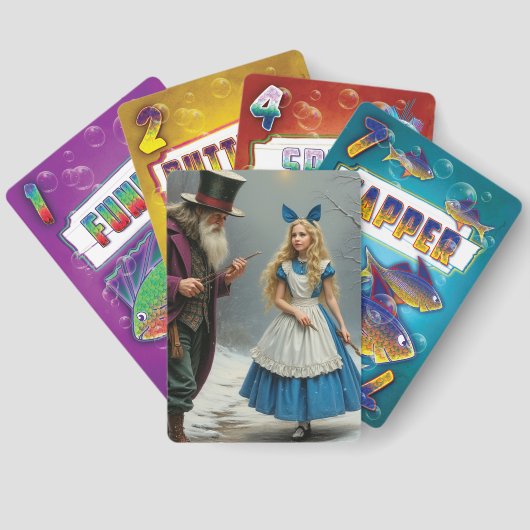 Winter Alice Go Fish speelkaarten (Achterkant)