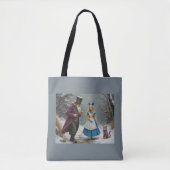 Winter Alice grijs schouder canvas tas (Voorkant)