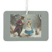 Winter Alice grijze auto luchtverfrisser (Achterkant)