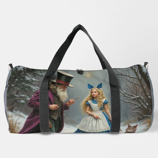 Winter Alice grote duffel tas (Achterkant)