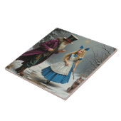 Winter Alice grote keramische tegel Tegeltje (Zijkant)