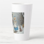 Winter Alice grote latte mok (Voorkant)