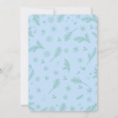 Winter Alice in Wonderland Baby shower Invitation Kaart (Achterkant)