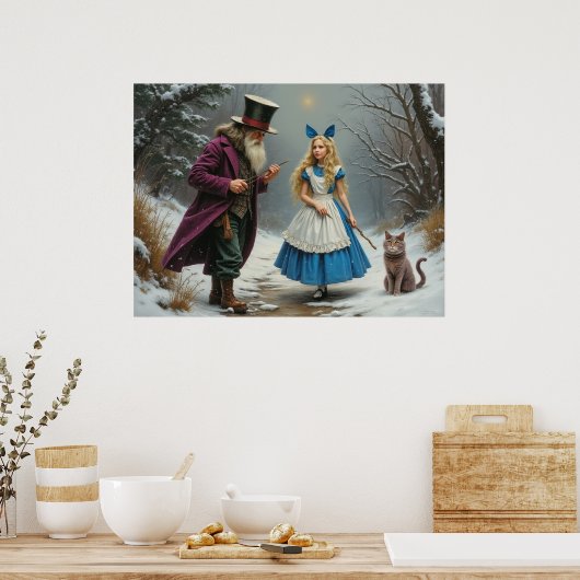 Winter Alice matte waarde poster (Keuken)