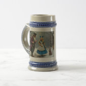 Winter Alice rechterhand blauwe stein Bierpul (Voorkant links)