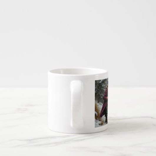 Winter Alice rechterhand espresso mok (Achterkant)