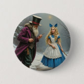 Winter Alice-toets Ronde Button 5,7 Cm (Voorkant)
