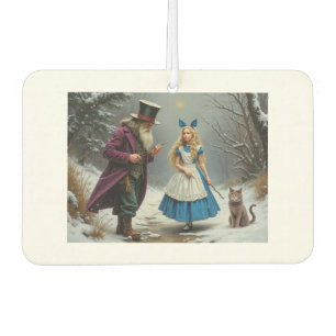 Winter Alice witte auto luchtverfrisser