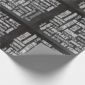 Winter-alkboardwoordwolk Cadeaupapier (Hoek)