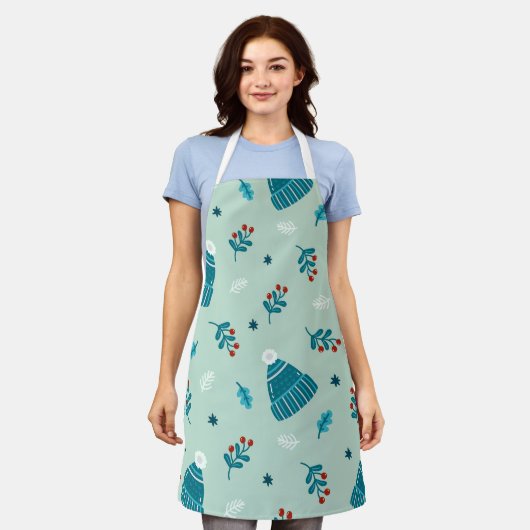 Winter All-Over Print Schort (Gedragen)