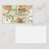Winter Alphonse Mucha Visitekaartje (Voorkant / Achterkant)