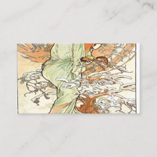 Winter Alphonse Mucha Visitekaartje