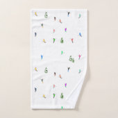 Winter Alpine Skiërs Skiën Patroon Bad Handdoek (Handdoek)