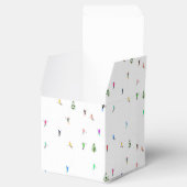 Winter Alpine Skiërs Skiën Patroon Bedankdoosjes (Geopend)