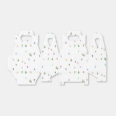 Winter Alpine Skiërs Skiën Patroon Bedankdoosjes (Uitgevouwen)