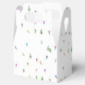 Winter Alpine Skiërs Skiën Patroon Bedankdoosjes (Geopend)