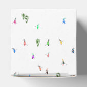 Winter Alpine Skiërs Skiën Patroon Bedankdoosjes (Bovenkant)