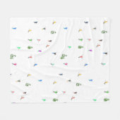 Winter Alpine Skiërs Skiën Patroon Fleece Deken (Voorkant (Horizontaal))