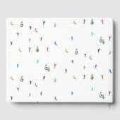 Winter Alpine Skiërs Skiën Patroon Gastenboek (Achterkant)