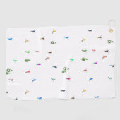 Winter Alpine Skiërs Skiën Patroon Golfhanddoek (Horizontaal)