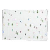 Winter Alpine Skiërs Skiën Patroon Kussensloop (Achterkant)