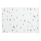 Winter Alpine Skiërs Skiën Patroon Kussensloop (Voorkant)