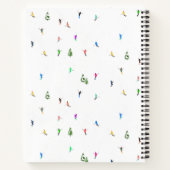 Winter Alpine Skiërs Skiën Patroon Notitieboek (Achterkant)