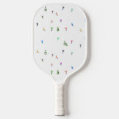 Winter Alpine Skiërs Skiën Patroon Pickleball Paddle (Voorkant)