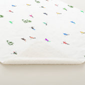 Winter Alpine Skiërs Skiën Patroon Sherpa Deken (3/4)