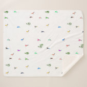 Winter Alpine Skiërs Skiën Patroon Sherpa Deken (Voorkant (horizontaal))