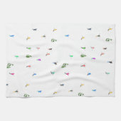 Winter Alpine Skiërs Skiën Patroon Theedoek (Horizontaal)