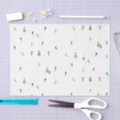 Winter Alpine Skiërs Skiën Patroon Tissuepapier (Craft)