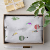 Winter Alpine Skiërs Skiën Patroon Tissuepapier (Geschenk)