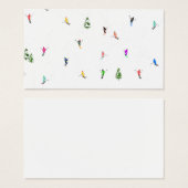 Winter Alpine Skiërs Skiën Patroon Visitekaartje (Voorkant /achterkant)